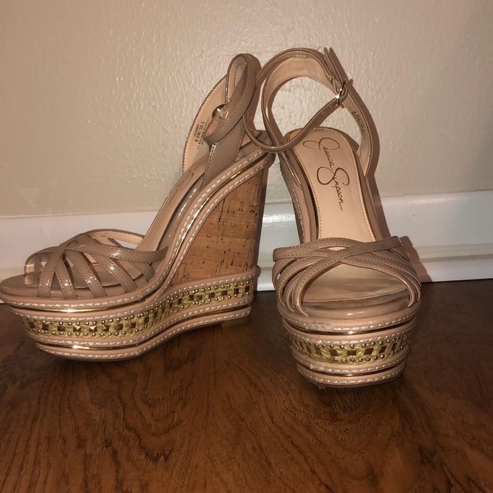 Jessica Simpson wedges. VGUC